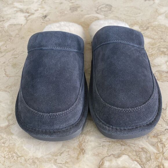 NEW! Nukbuuk Spencer Men’s Leather & Sheepskin Slippers - Picture 7 of 12